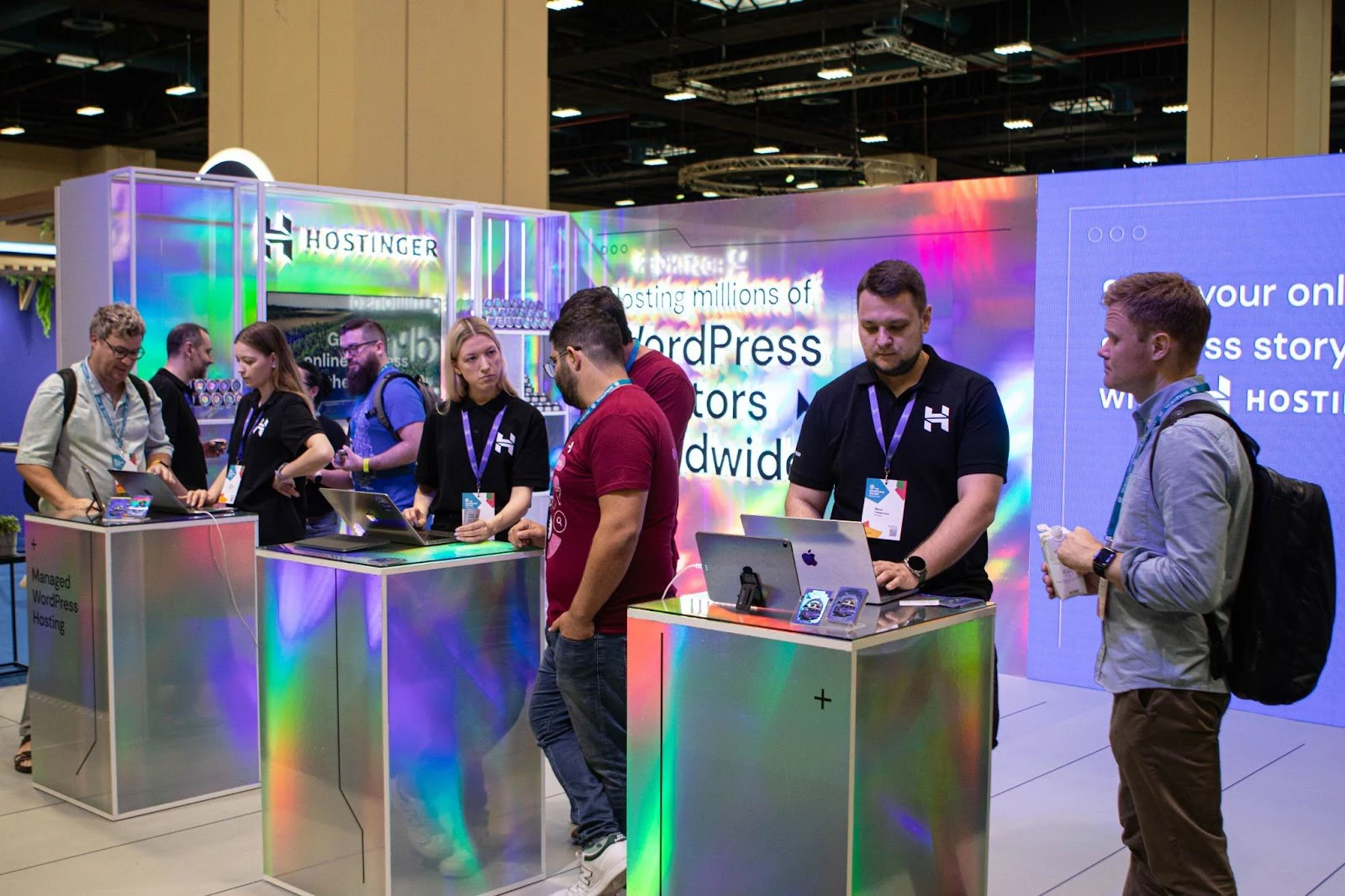 Booth interaction during WordCamp Europe 2024