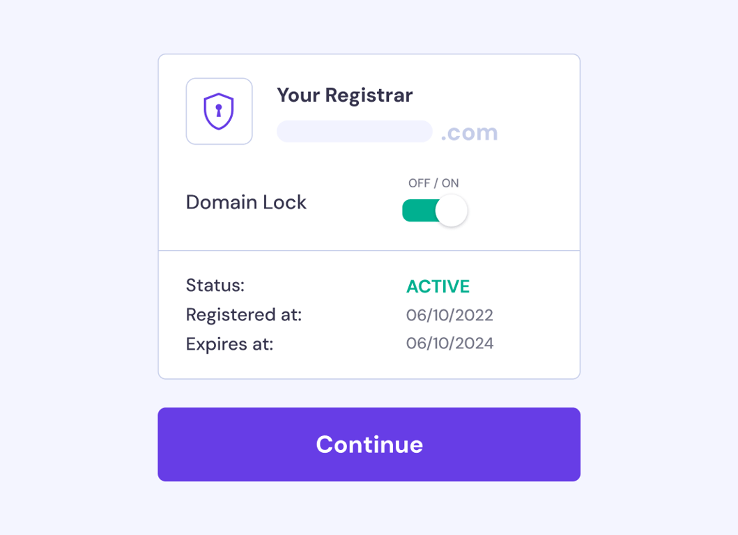 Prepare domain for transfer