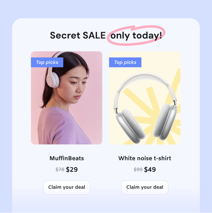 Go from idea to email – in minutes