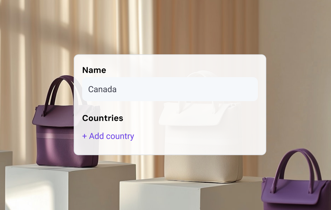 Tailor your shipping setup