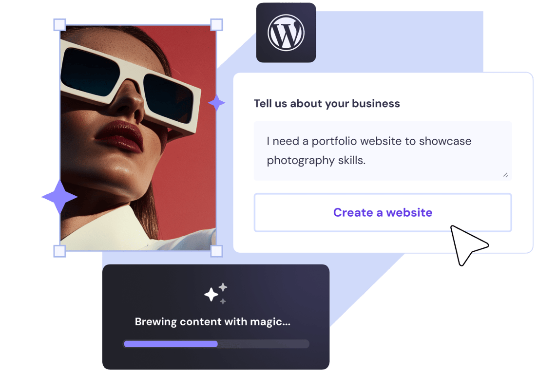 Create your WordPress website in seconds