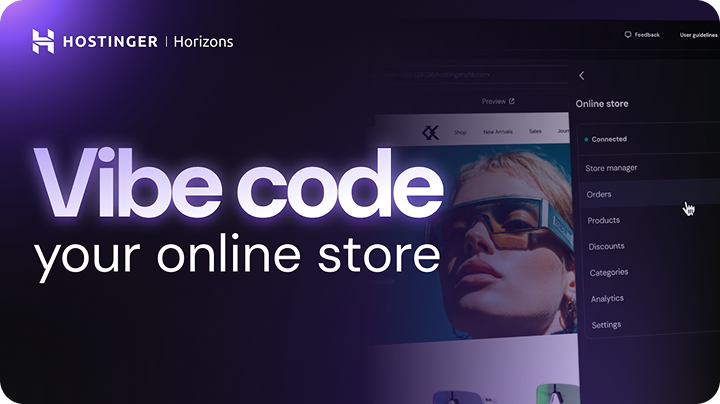 Vibe code your online store with Hostinger Horizons: Ecommerce is now built-in