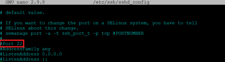Default SSH-poort te wijzigen