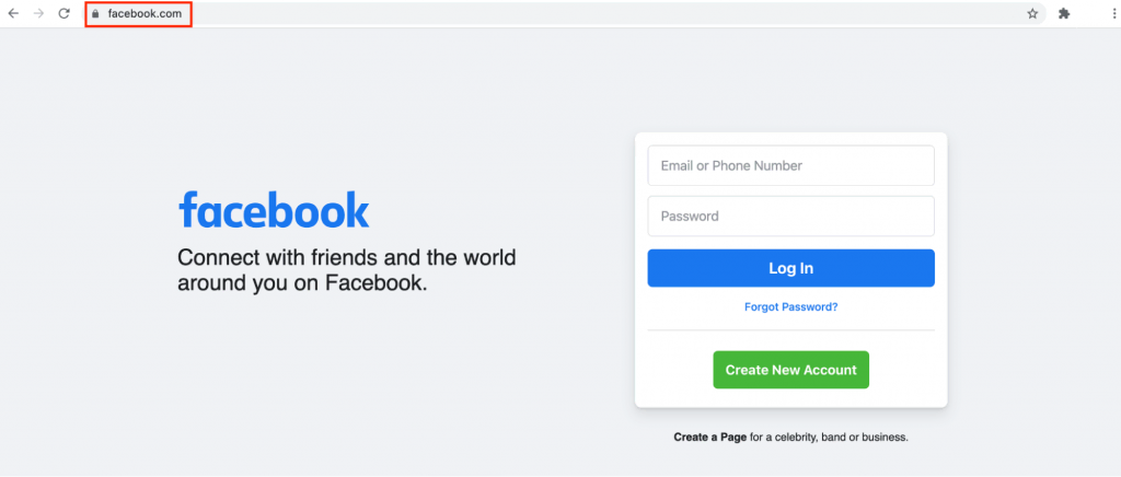 Facebook startpagina