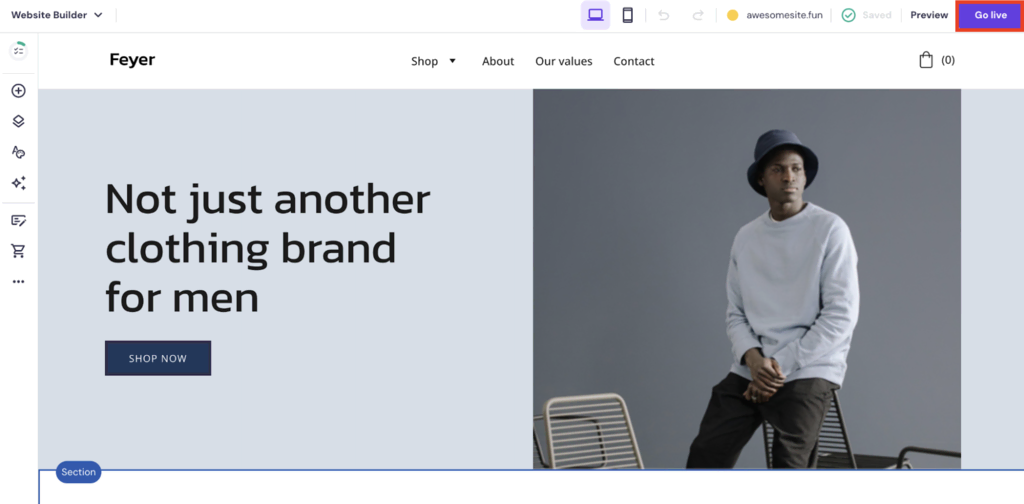 Zet je webshop live.