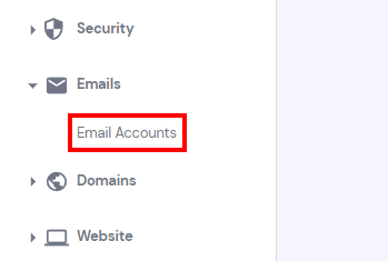 E-mails -> E-mailaccounts.
