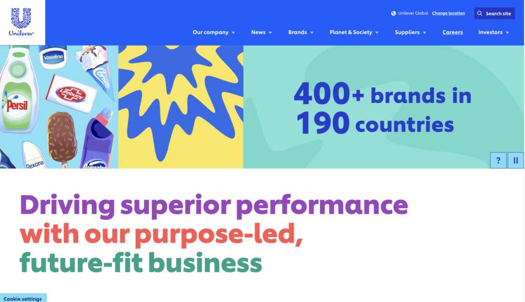 Unilever startpagina