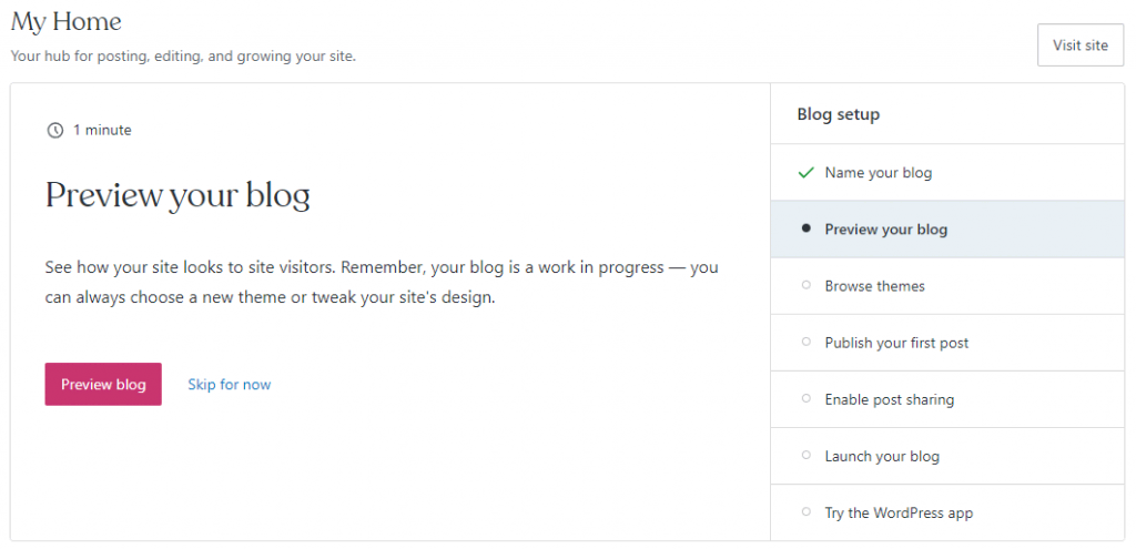 WordPress.com installatie check-list