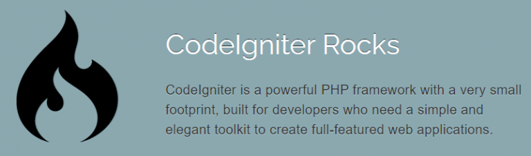 CodeIgniter startpagina