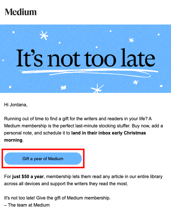 Gebruik één duidelijke call-to-action (CTA).