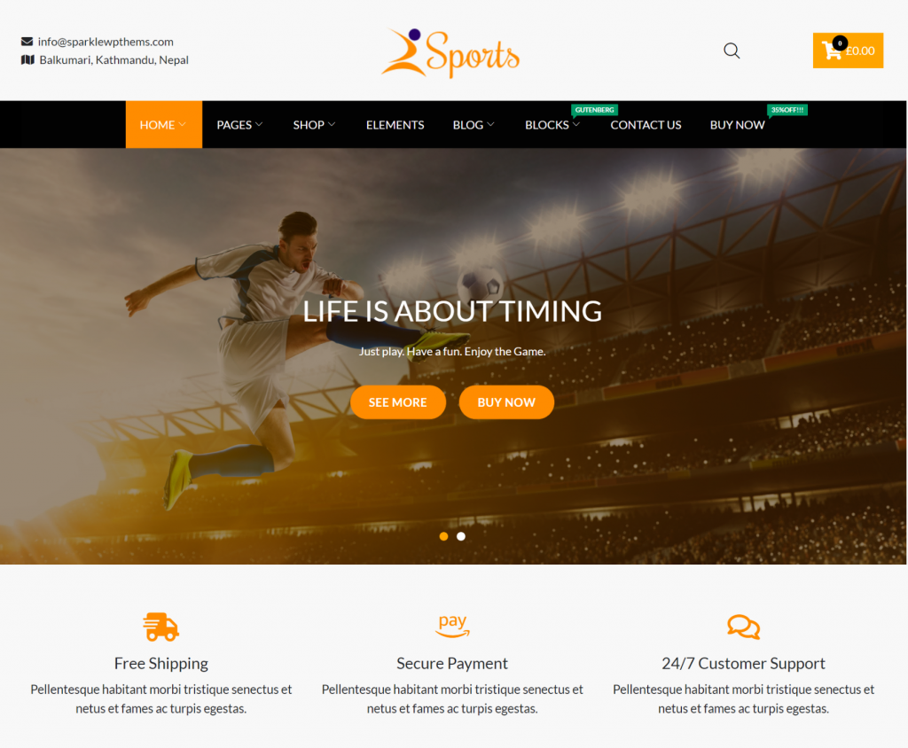 Thèmes WordPress d'e-commerce SparkleStore