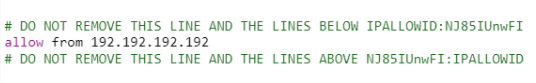 Allow IP address code. 