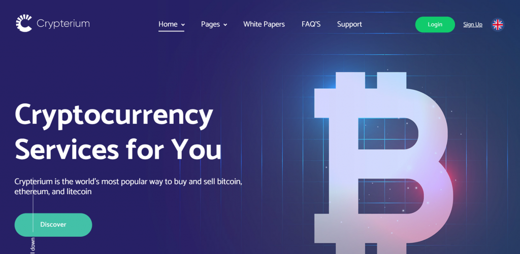 themes-crypto-wordpress La page de prévisualisation de Crypterium, un thème WordPress