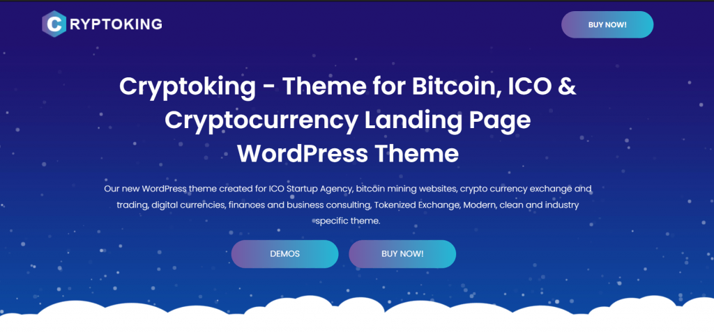 themes-crypto-wordpress La page de prévisualisation de Cryptoking, un thème WordPress.