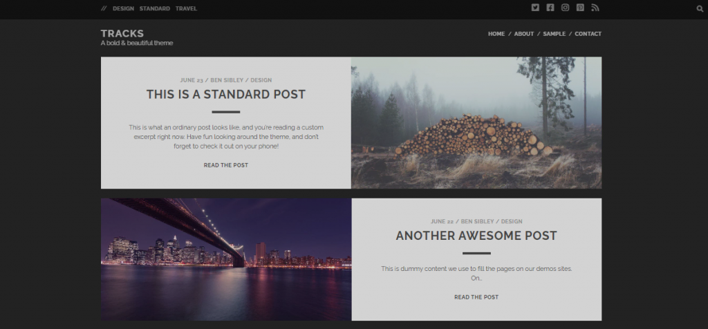 theme-wordpress-photographe Thème WordPress Tracks pour photographe