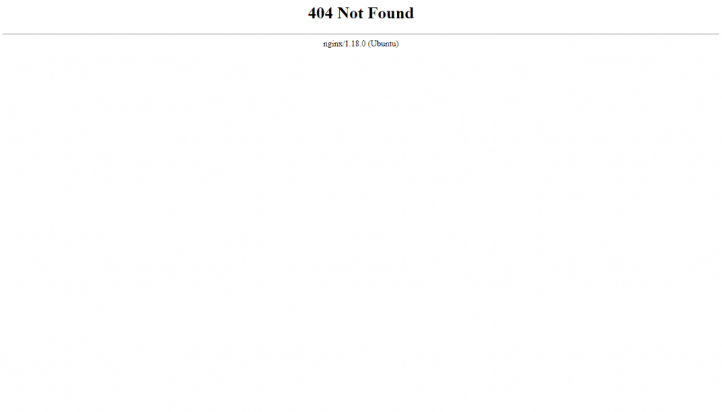 L'erreur 404 Not Found.