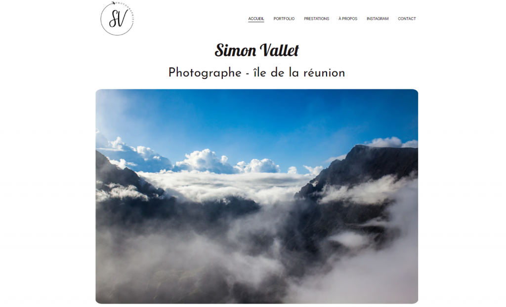 site-photographe Page d'accueil du site de Simon Vallet Photographe