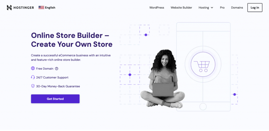 Hostinger Website Builder landing page 
