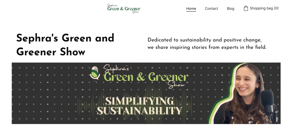 Página de inicio de Green and Greener Show