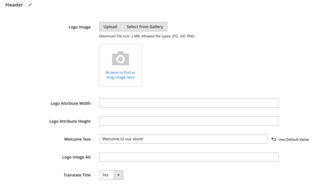 Personalizar el texto de bienvenida en Magento 2