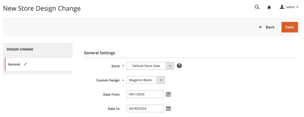 Programación de cambios de diseño en Magento 2